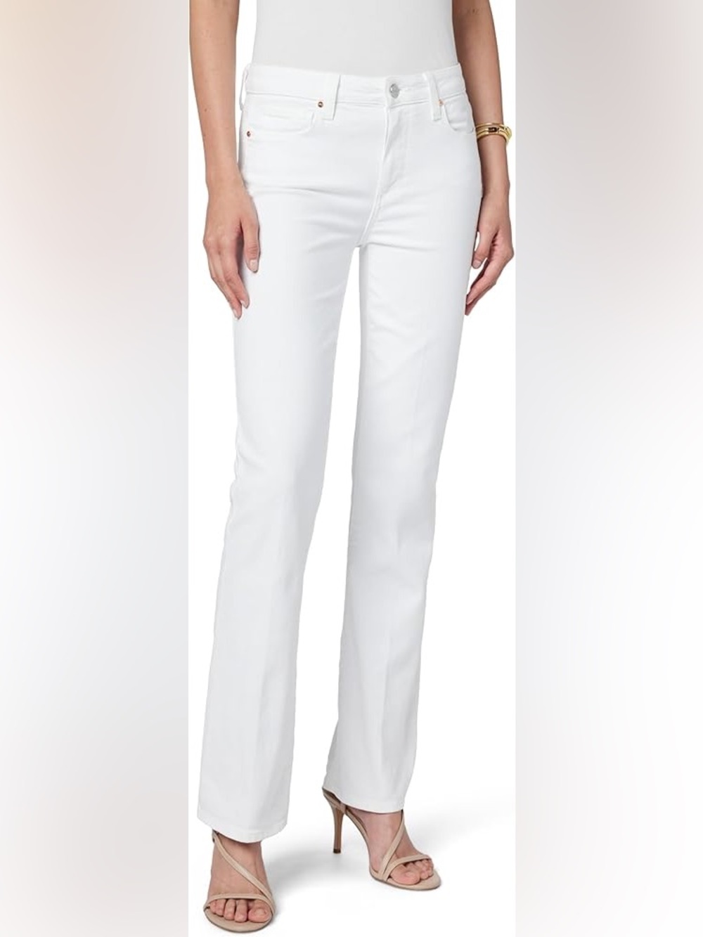 PAIGE High Rise Manhattan Bootcut White Jeans Size 31